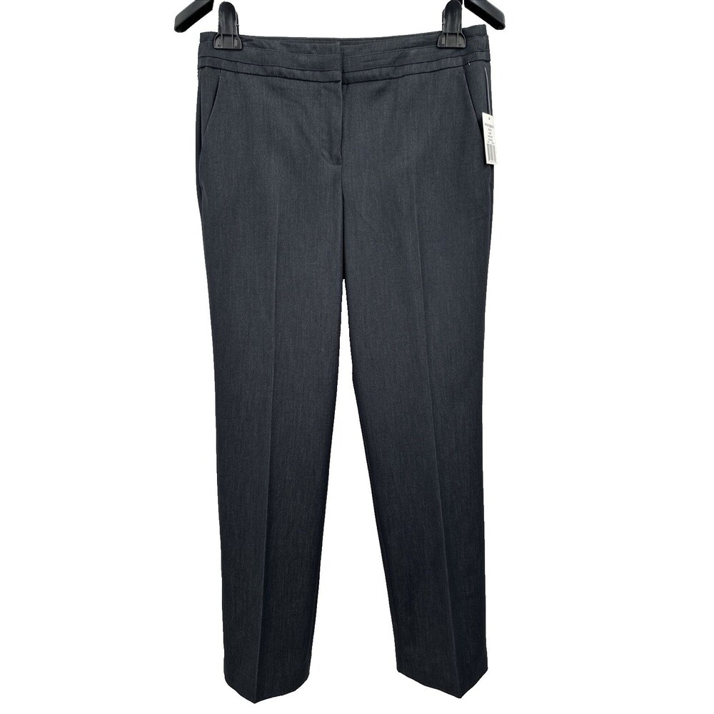 Sharango Dress Pants 8 Women's Dark Navy Straight Leg Career Office Classic NWT